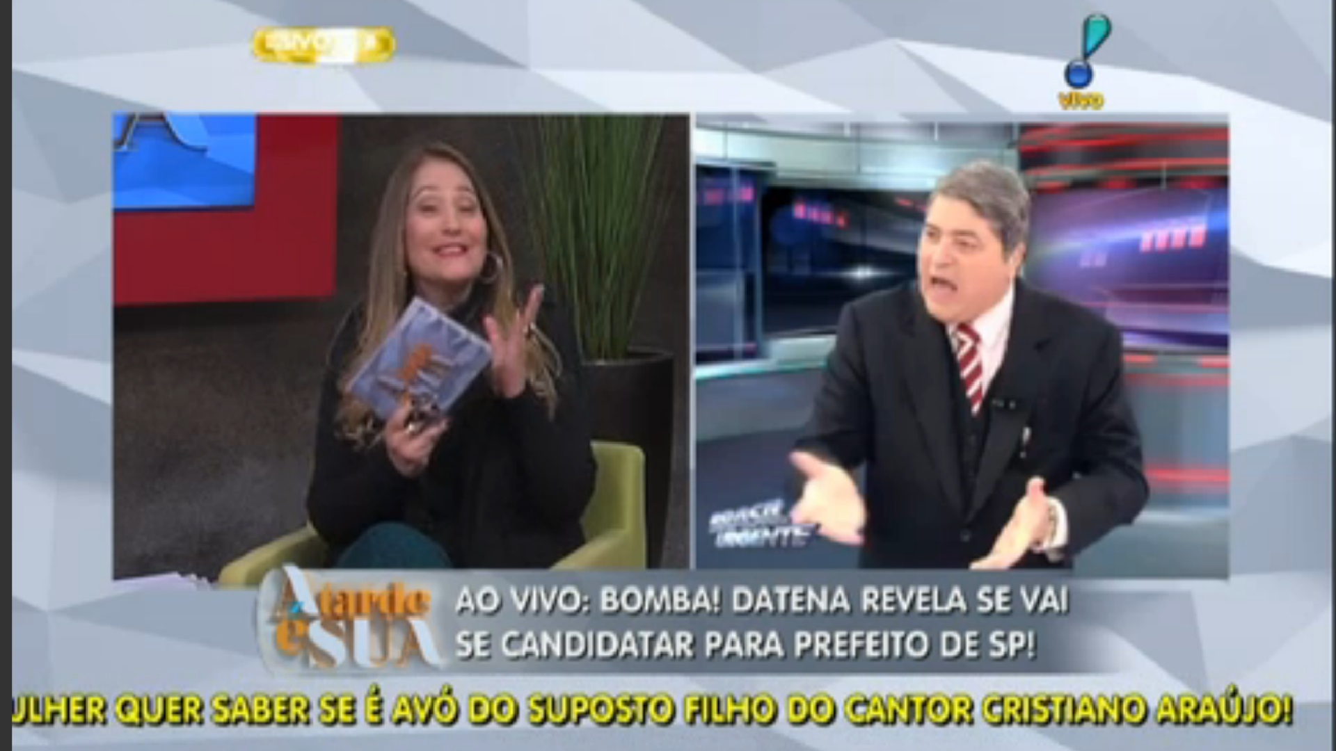 “Pensei em me jogar de um prédio”, diz Datena sobre dívida; Jornalista comentou sobre a possibilidade de ser prefeito de SP