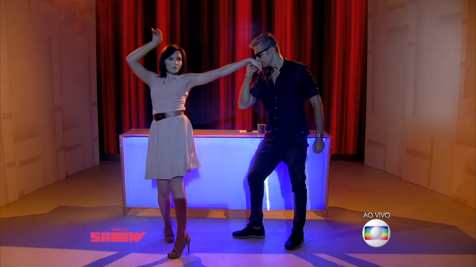 Otaviano Costa e Monica Iozzi no "Vídeo Show" (Foto: Reprodução/TV Globo)