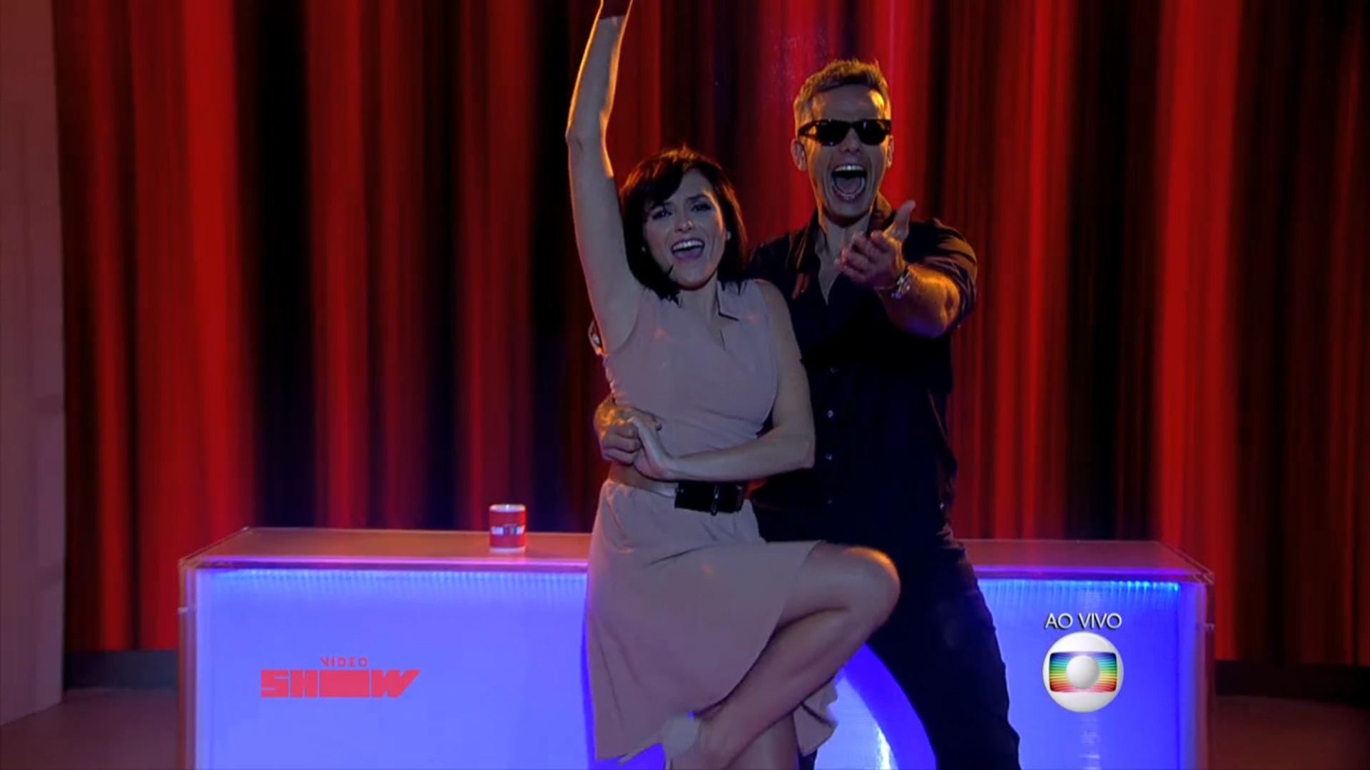 Otaviano Costa e Monica Iozzi no "Vídeo Show" (Foto: Reprodução/TV Globo)