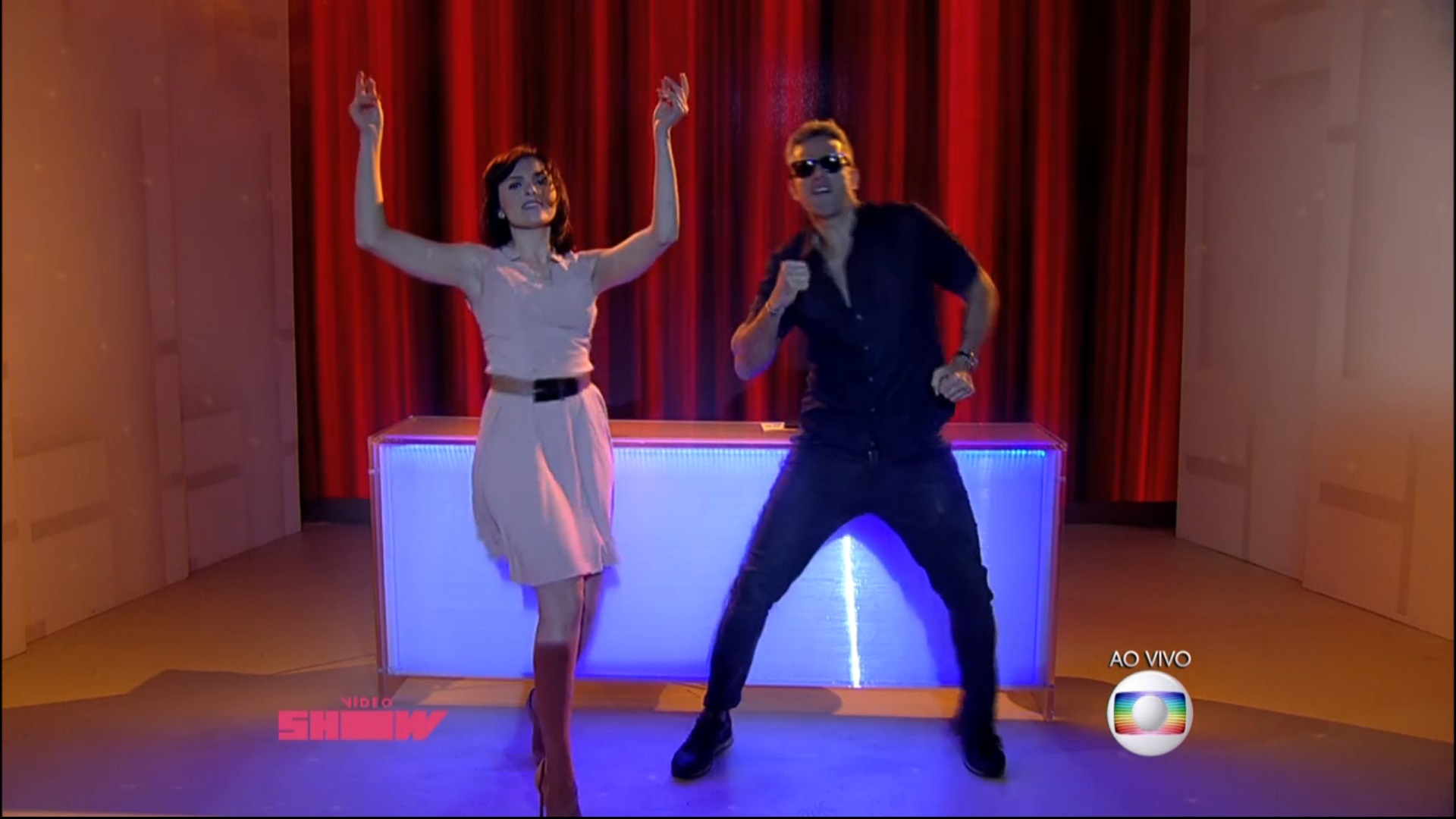 Otaviano Costa e Monica Iozzi no "Vídeo Show" (Foto: Reprodução/TV Globo)