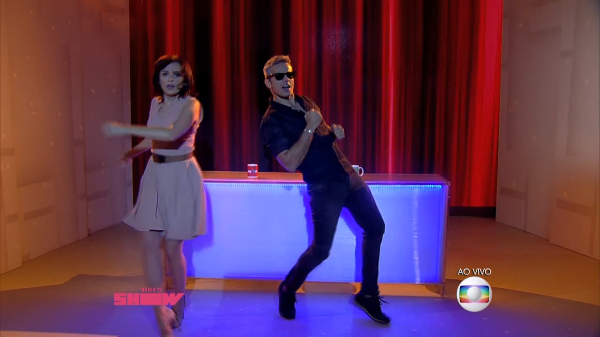 Otaviano Costa e Monica Iozzi no "Vídeo Show" (Foto: Reprodução/TV Globo)