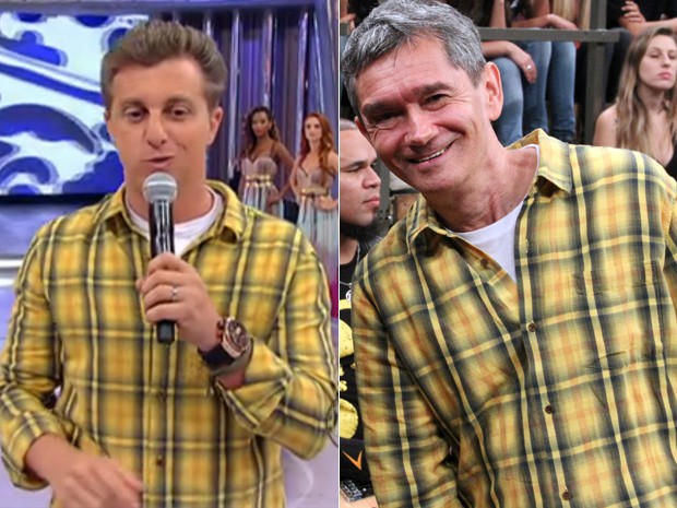 Luciano Huck e Serginho Groisman repetem camisa pela segunda vez