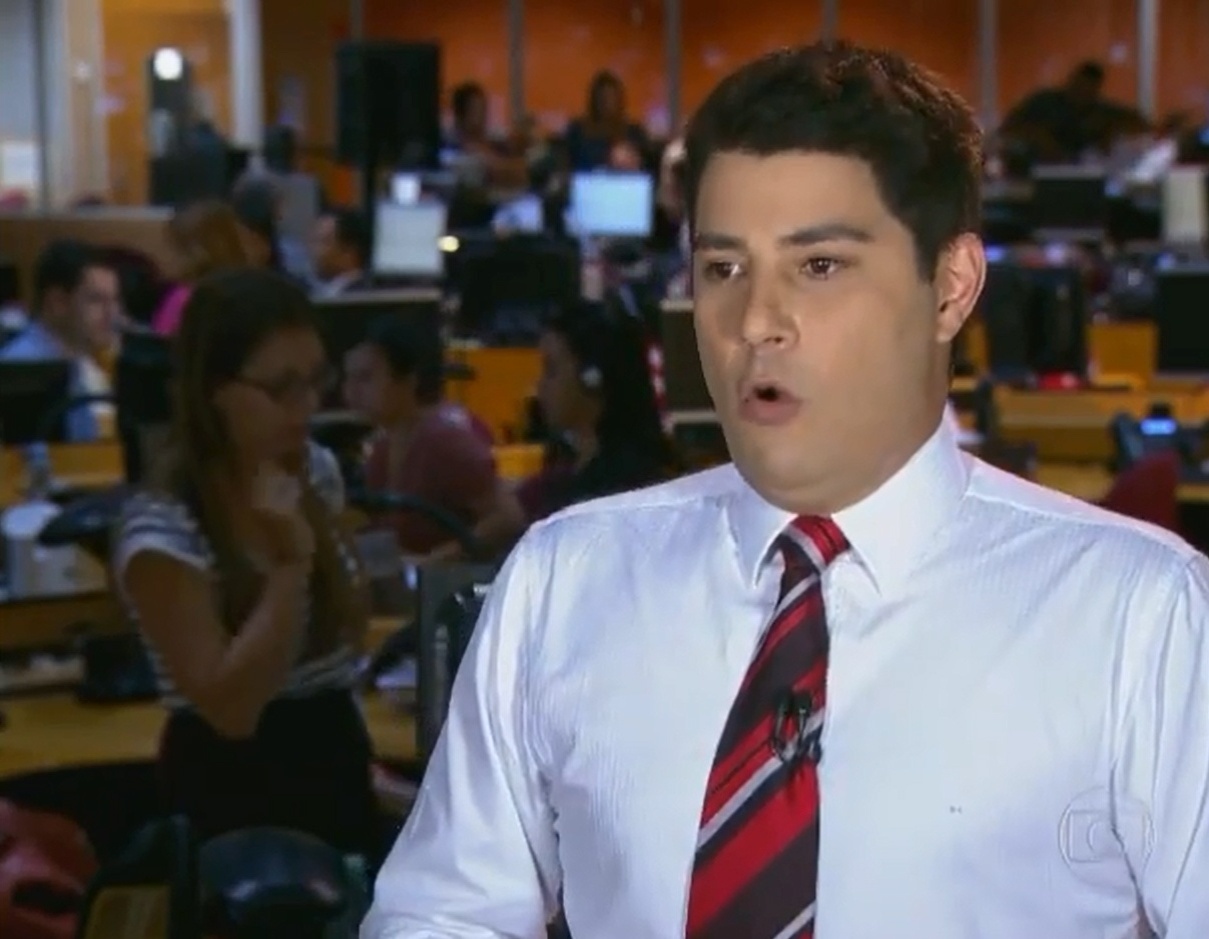 Evaristo Costa se irrita com reportagem do “Jornal Hoje”