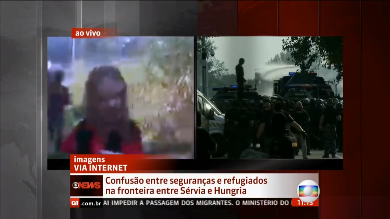 Correspondente da GloboNews testemunha repressão da polícia da Hungria