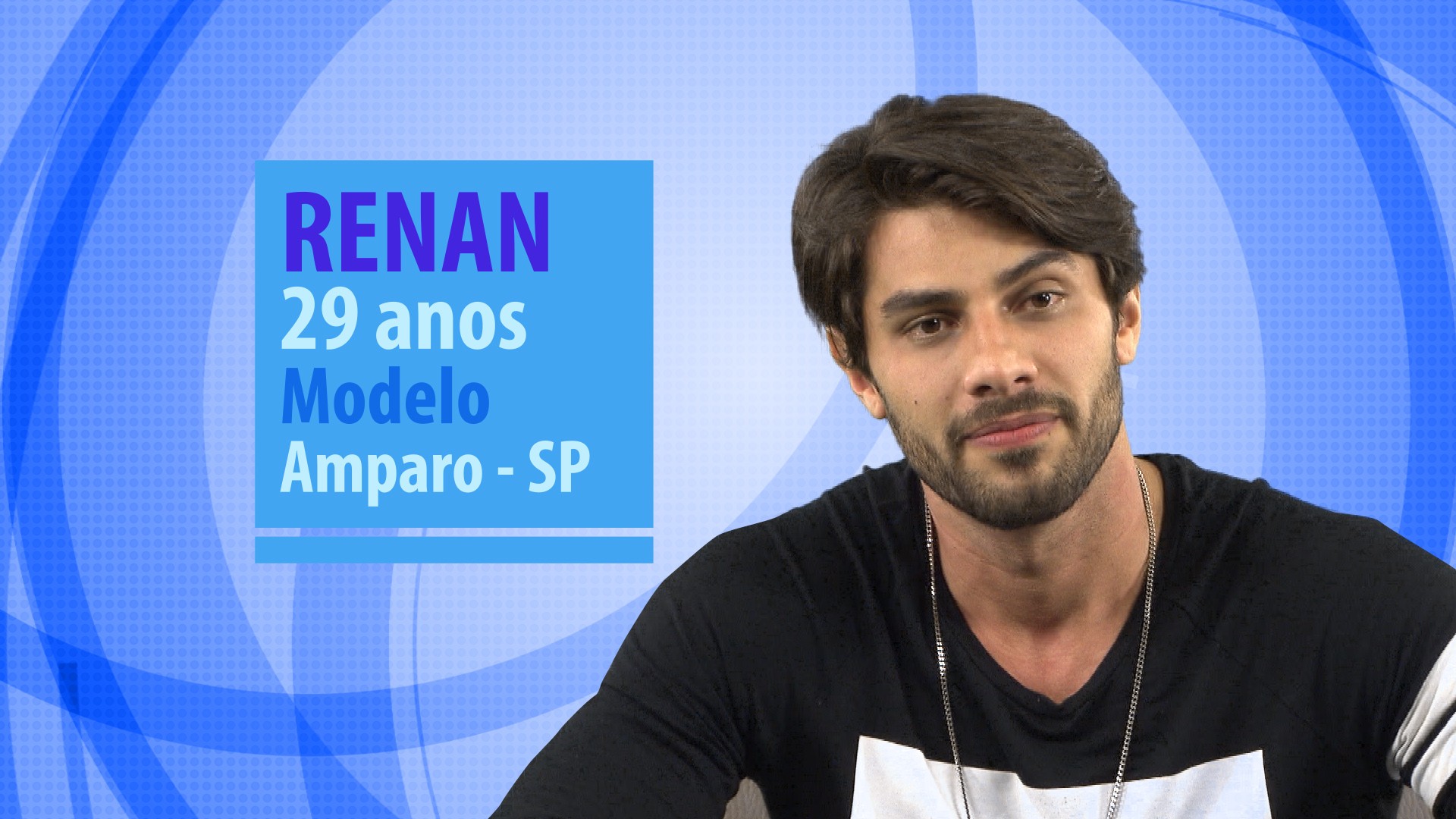 Renan é modelo. Foto: Divulgação/Globo