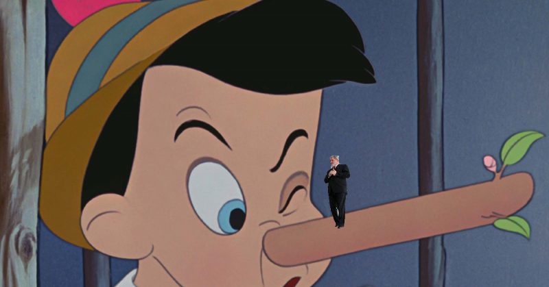 Pinóquio diz: “Não tem uma viva alma mais honesta do que eu”