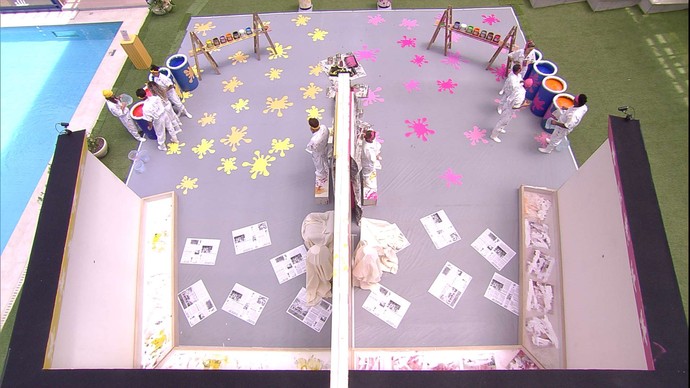 “BBB 16”: Equipe amarela formada por Daniel, Juliana, Tamiel, Renan e Adélia ganham a prova da comida