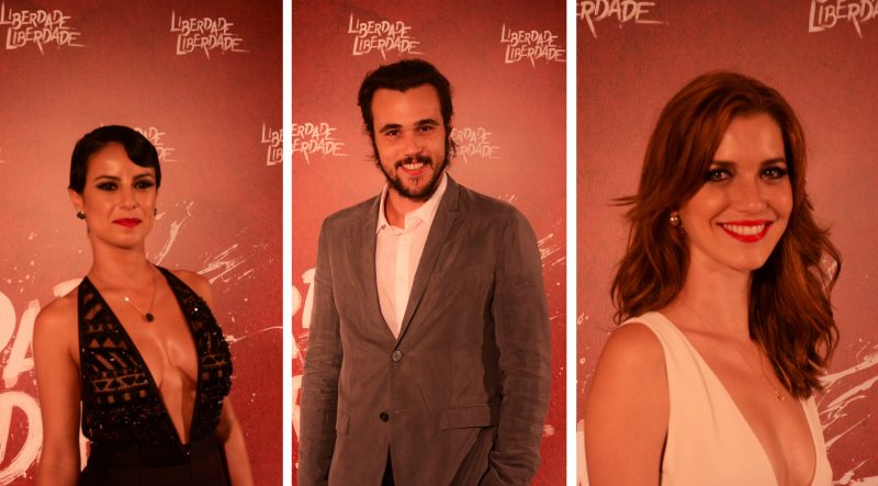 (Andreia Horta, Bruno Ferrari e Nathalia Dill formam o triângulo amoroso de "Liberdade, Liberdade"/Paulo Carvalho/Bastidores Da TV)