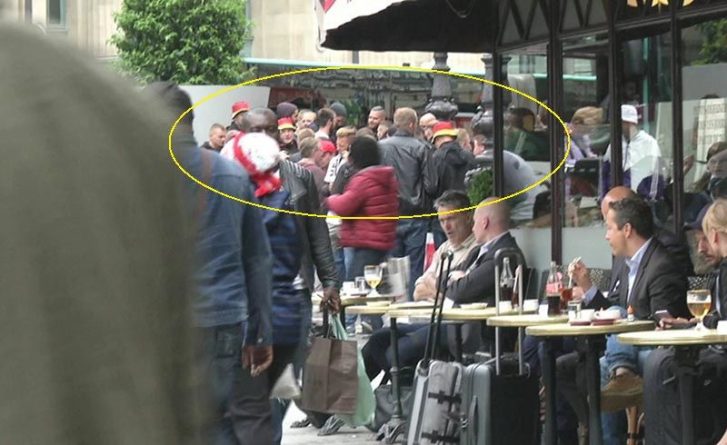 Imagens mostram o grupo de alemães que agrediu os profissionais da Band. Foto: Divulgação/Band