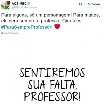 (Foto: Reproducao/Twitter/MEC_Comunicacao)
