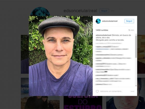 Edson Celulari se diz otimista contra câncer: “Em busca da vitória, dia a dia”