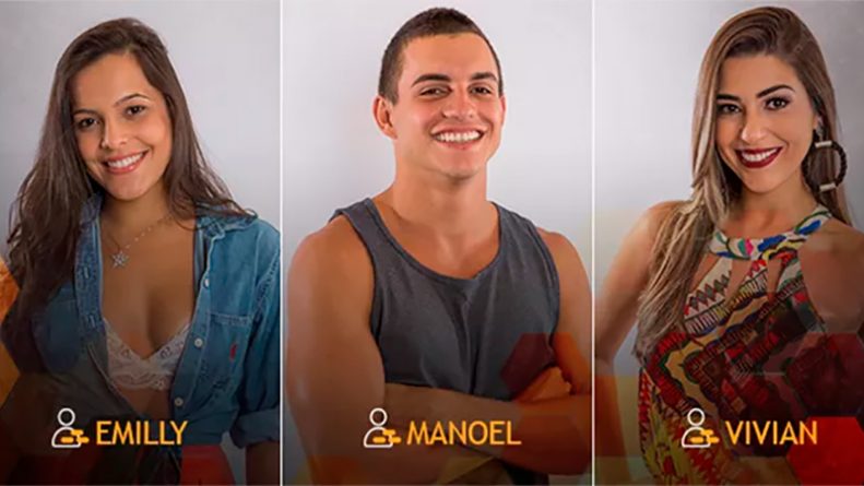 “BBB 17”: Emilly, Manoel e Vivian estão no paredão triplo