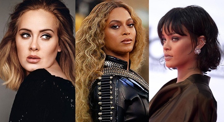Beyoncé, Adele e Rihanna foram as artistas mais comentadas durante o Grammy no Twitter no Brasil