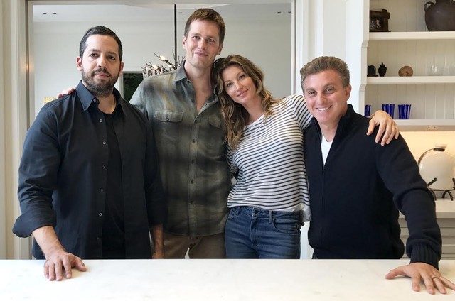 Luciano Huck grava com Gisele Bündchen e Tom Brady