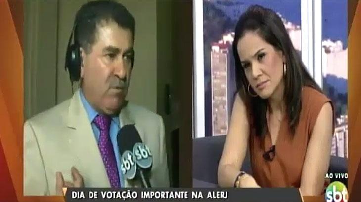 Deputado bate boca com apresentadora do SBT durante telejornal ao vivo