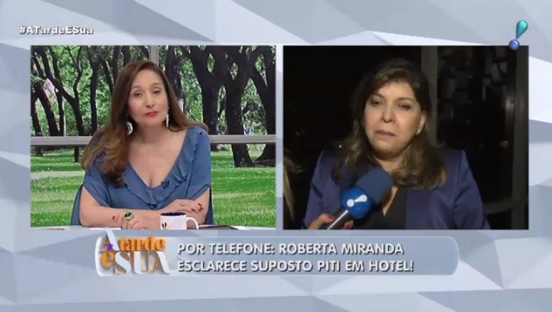 Roberta Miranda e fofoqueiro da Sonia Abrão batem boca, ao vivo, no “A Tarde é Sua”