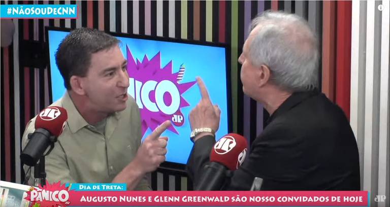 Augusto Nunes e Glenn Greenwald saem na porrada durante programa ao vivo