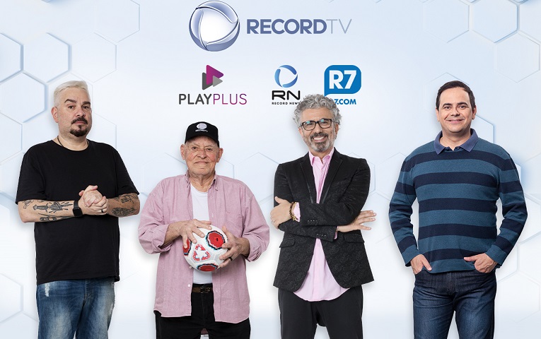 Silvio Luiz, Bola, Carioca e Zé Luiz compõem o time exclusivo das plataformas digitais do Grupo Record