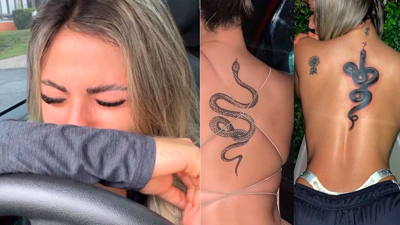 Influencer faz tatuagem escondido da mãe e chora ao ver resultado: “Estou muito triste”