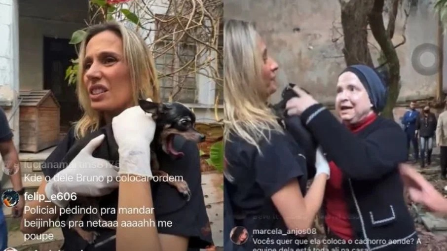 Luisa Mell quase apanha da “Mulher da Casa Abandonada” por causa de cachorro