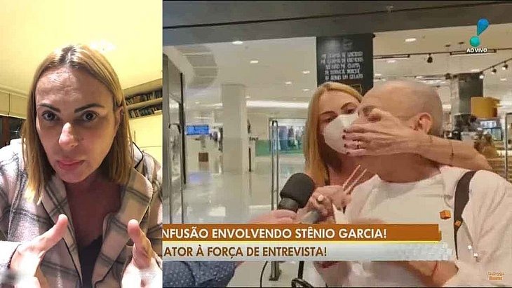 Esposa de Stênio Garcia se pronuncia após retirar o ator à força de uma entrevista; veja o vídeo