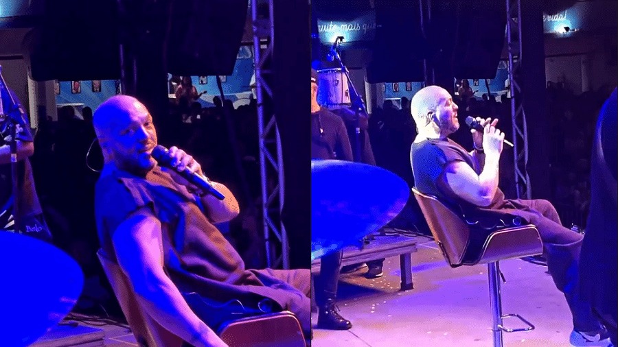 Belo faz show sentado e Gracyanne Barbosa explica o motivo: “Uma das piores dores”