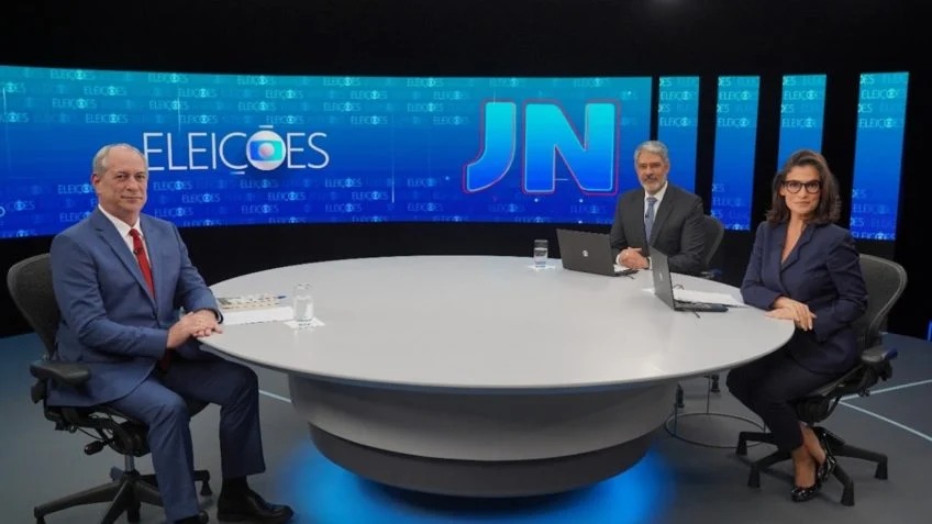 Com Ciro Gomes, “Jornal Nacional” alcança sua 2ª maior audiência do ano no PNT