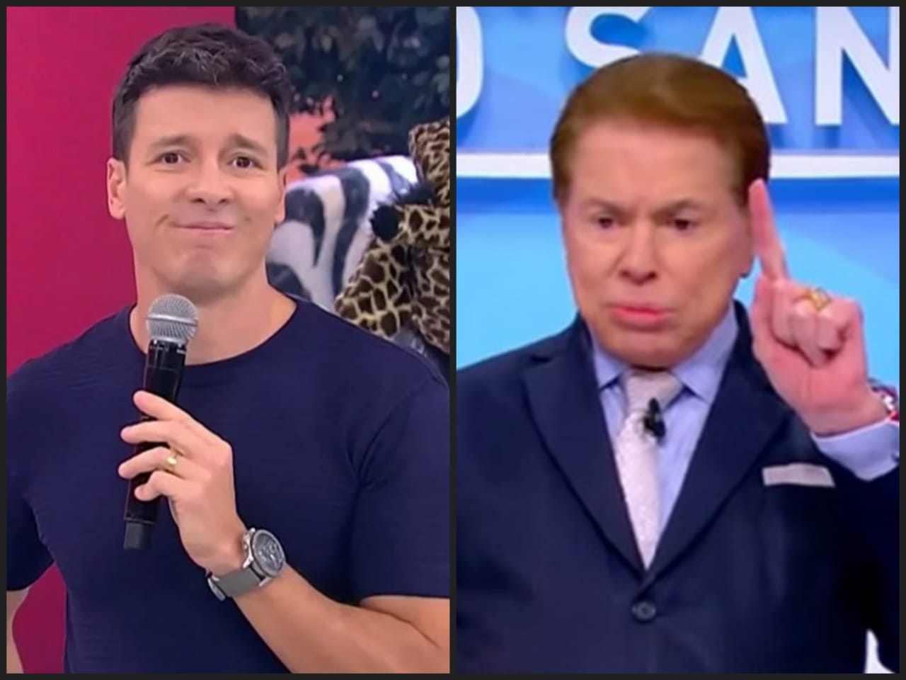 Rodrigo Faro divulga foto inédita em que aparece caracterizado de Silvio Santos