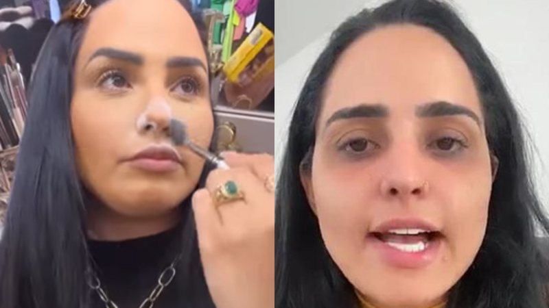 Perlla troca pó facial por Maizena e pergunta: “Será que deu bom?”; assista