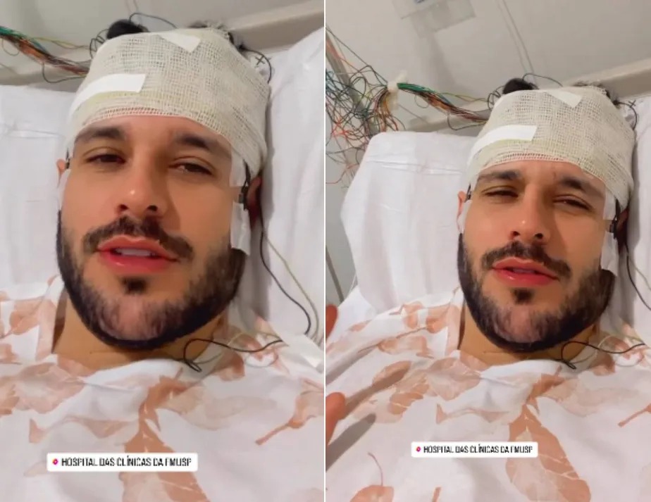 Rodrigo Mussi aparece em hospital e assusta internautas: “Olha o estado que estou”