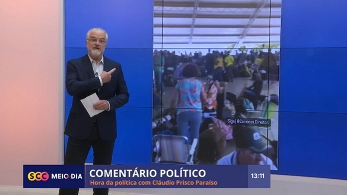 Jornalista do SBT defende golpistas bolsonaristas e xinga Alexandre de Moraes: “Encarnação do capeta”