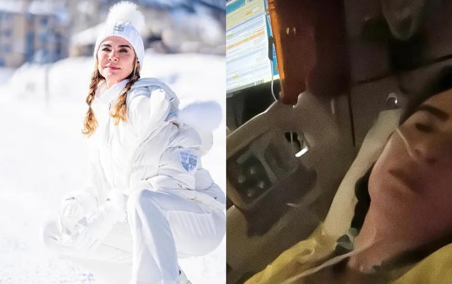 Luciana Gimenez sofre grave acidente de esqui nos EUA e é operada às pressas