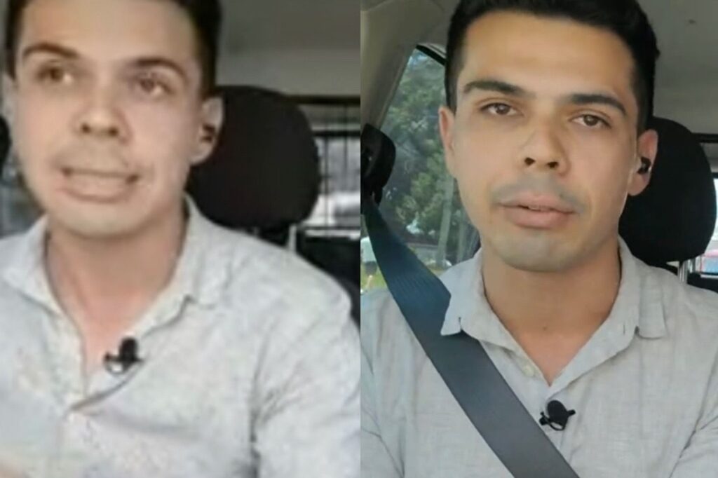 Ao vivo, repórter da TV Globo comete infração de trânsito: “É um erro grave”