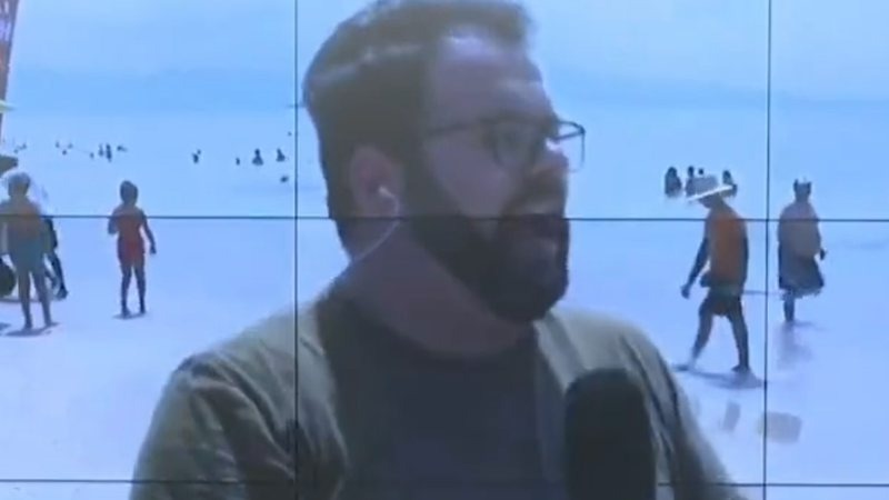 Apresentador do SBT se irrita, ao vivo, e grita: “Cala a boca!”