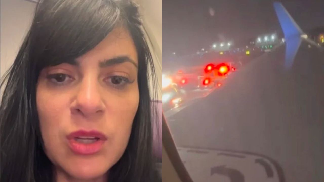 Avião com a cantora Fernanda Brum pega fogo no ar