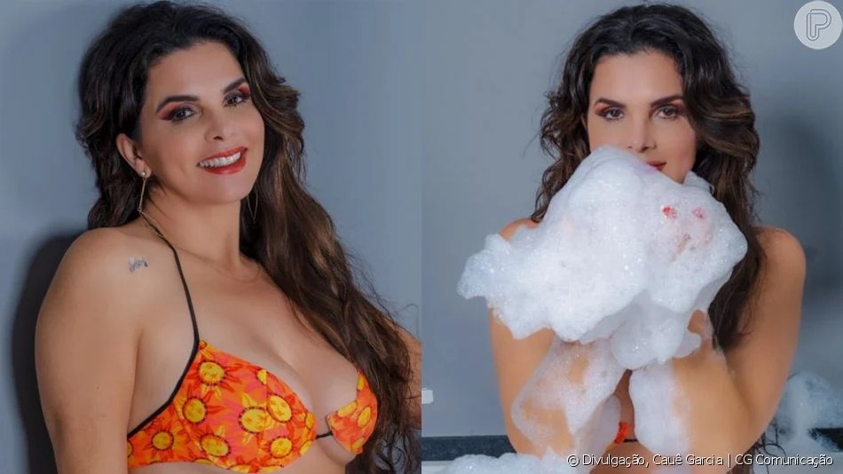Aos 50 anos, Luiza Ambiel aparece usando biquíni da época da “Banheira do Gugu” e recebe elogios