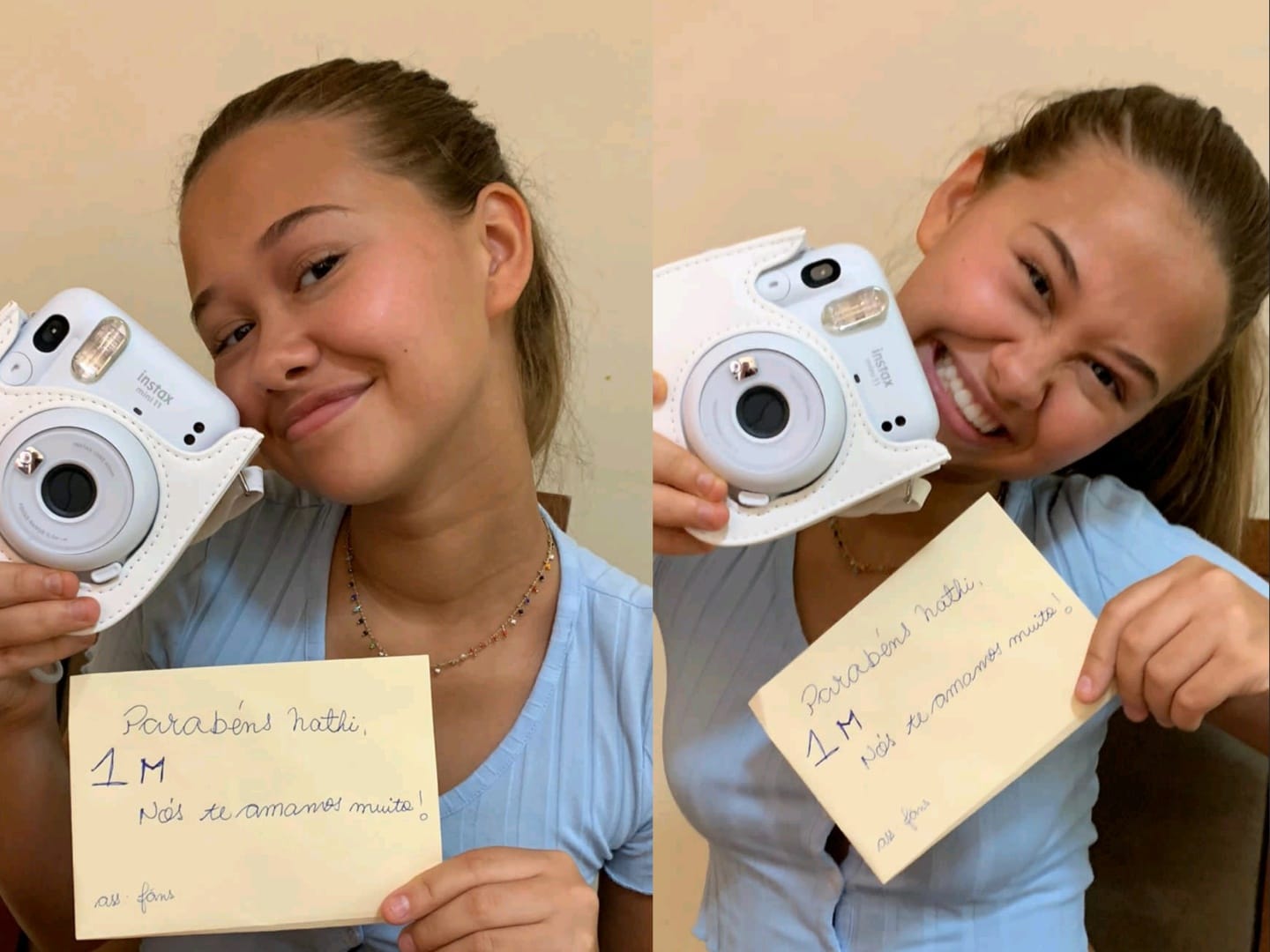 No ar em “Vai Na Fé”, Nathália Costa comemora primeiro milhão de seguidores