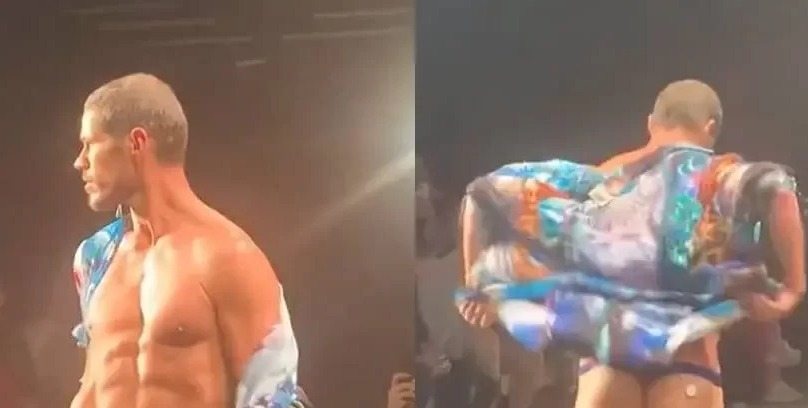 José Loreto surge de fio-dental em desfile e recebe críticas na web: “Show de horrores”
