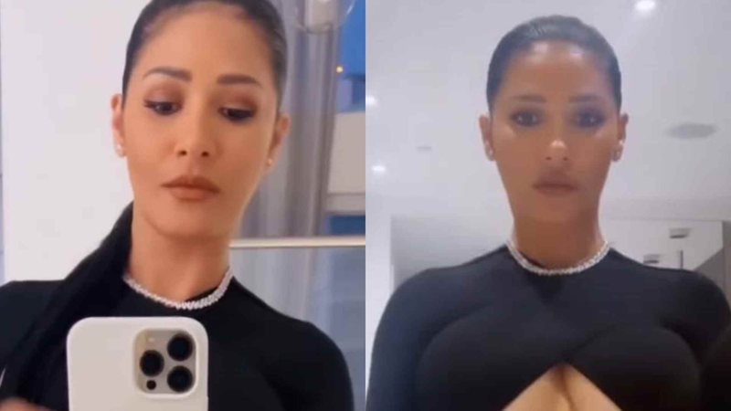Sem sutiã, Simaria exibe seios em look provocante e detalhe chama atenção: “Está ao contrário”