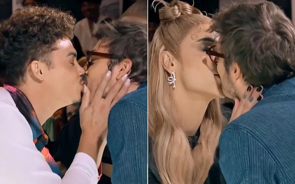 Fábio Porchat dá beijo em ator da TV Globo e Pabllo Vittar também pede um