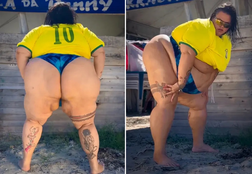 Thais Carla surge com biquíni fio-dental, rebola até o chão e web reage: “Sacanagem”
