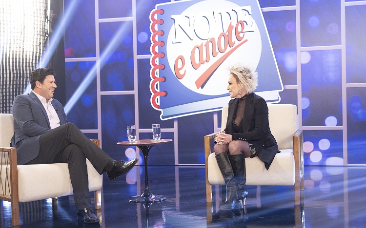 Ana Maria Braga grava programa na Record TV