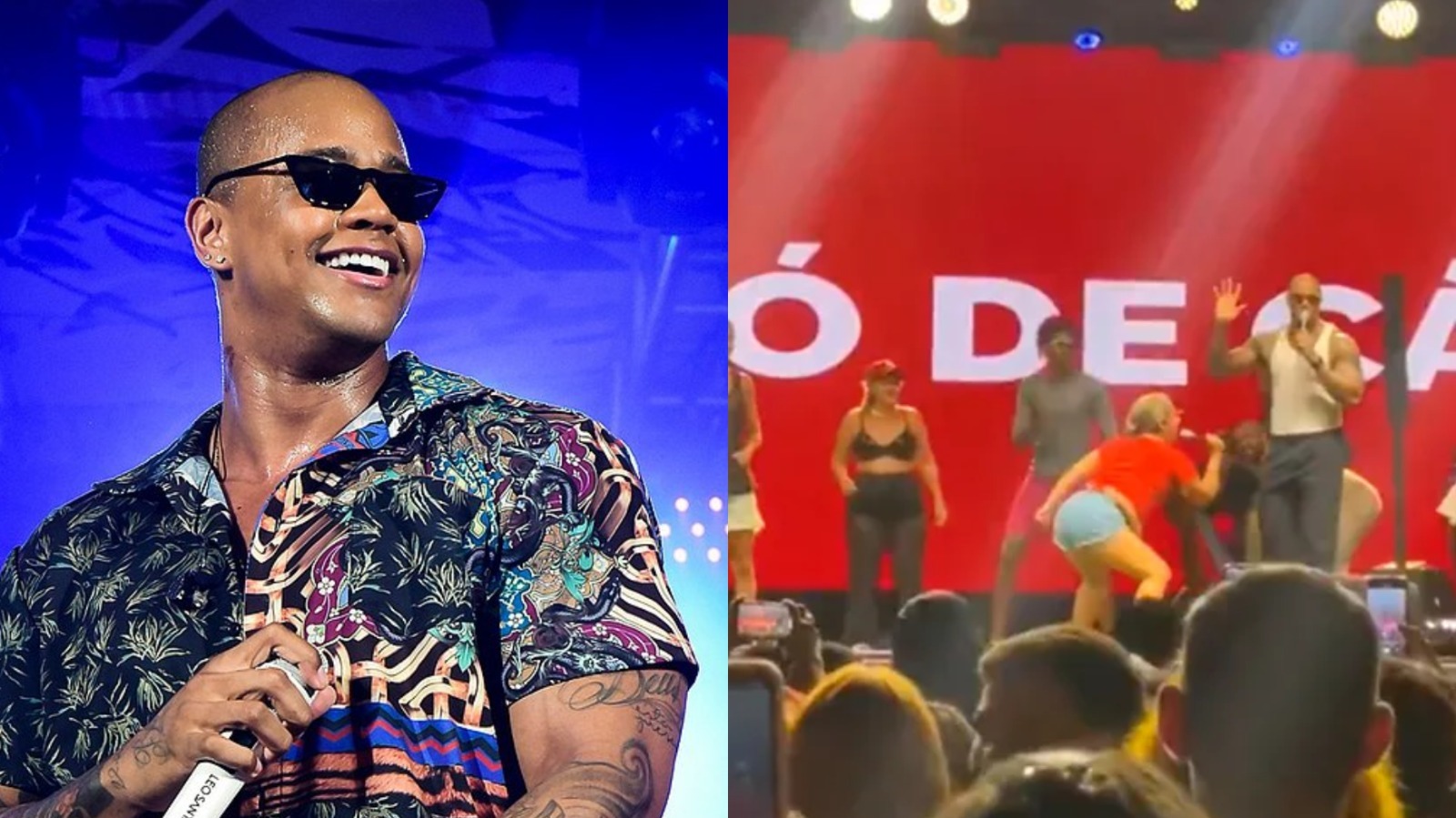 Léo Santana expulsa fã do palco após ela simular sexo oral nele: “Sou casado”