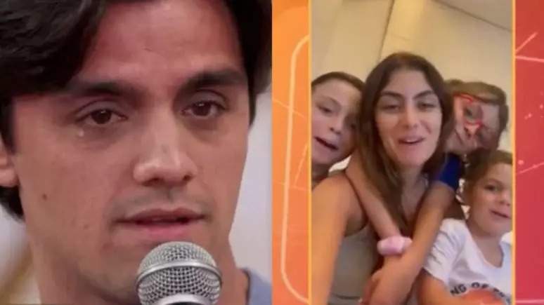 Felipe Simas chora ao admitir ter sido um pai ausente