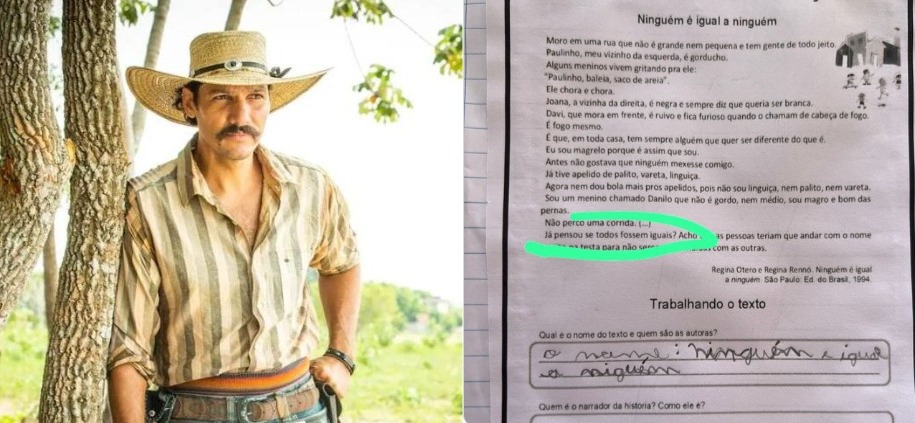 Ator de “Pantanal” é detonado após se incomodar com dever de casa do filho