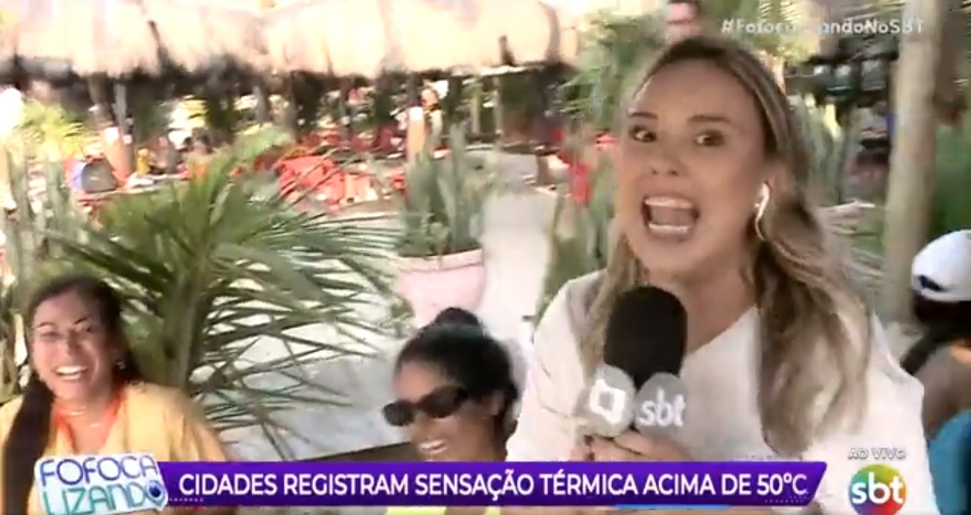 Homem desbocado deixa repórter do SBT constrangida, ao vivo