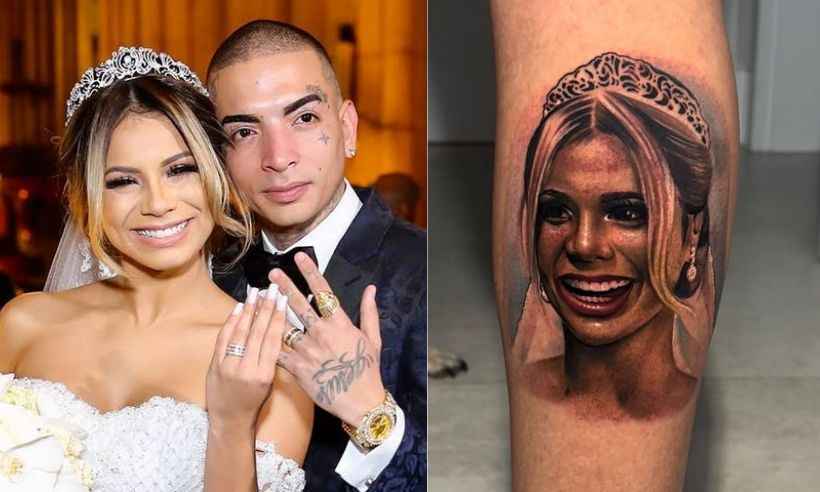 MC Guimê cobre rosto de Lexa em tatuagem e mostra o resultado