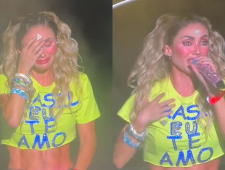 Doente, Anahí pede desculpas aos fãs em show do RBD em São Paulo
