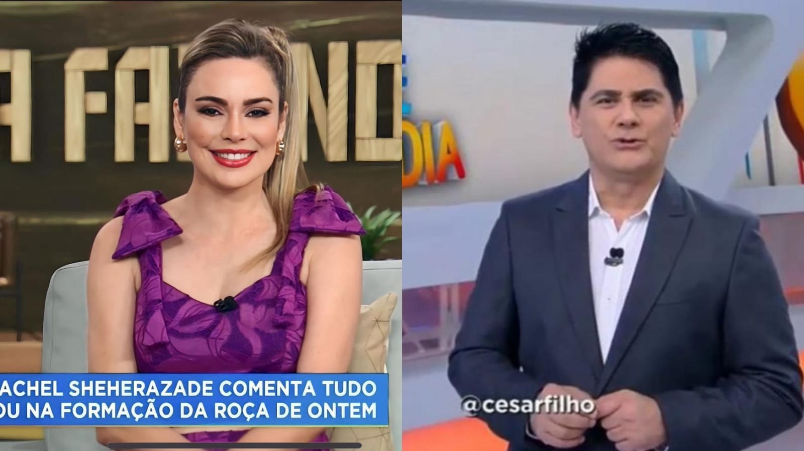 Nome de Rachel Sheherazade ganha força para substituir César Filho no “Hoje em Dia”