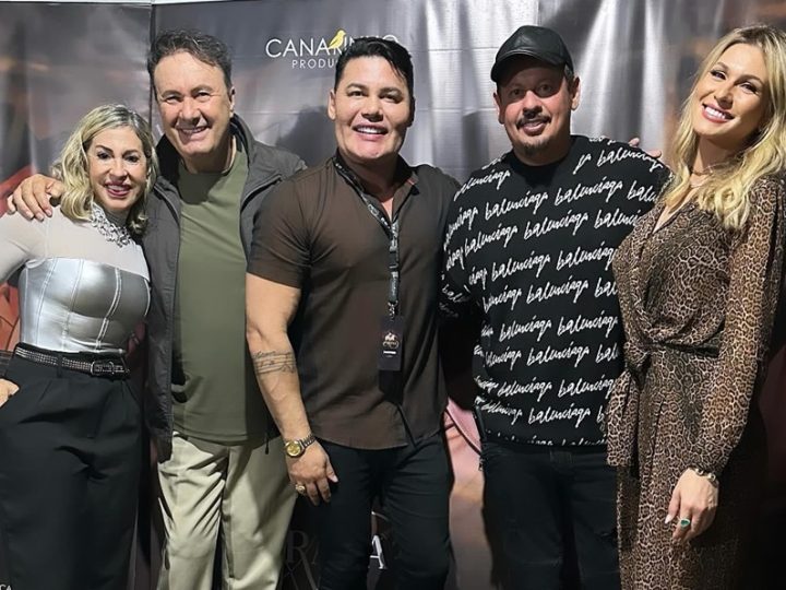 Gui Artístico e Lívia Andrade prestigiam show do cantor Paraná